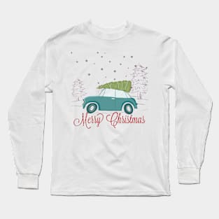 Merry Christmas Scene Long Sleeve T-Shirt